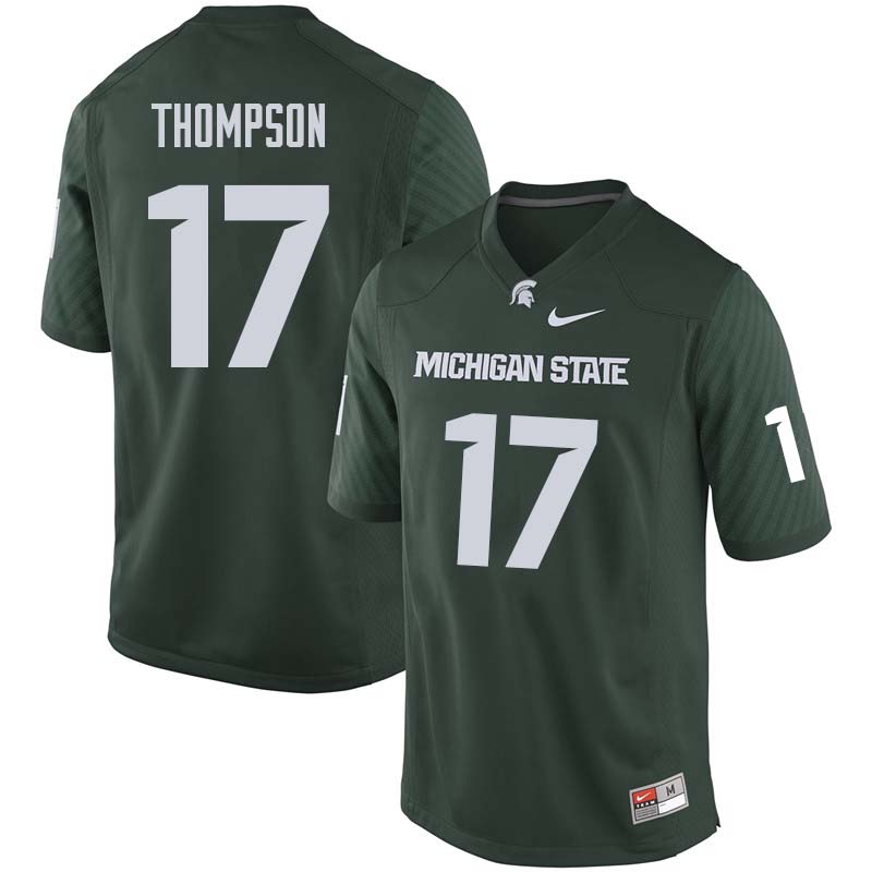 Men #17 Tyriq Thompson Michigan State College Football Jerseys Sale-Green